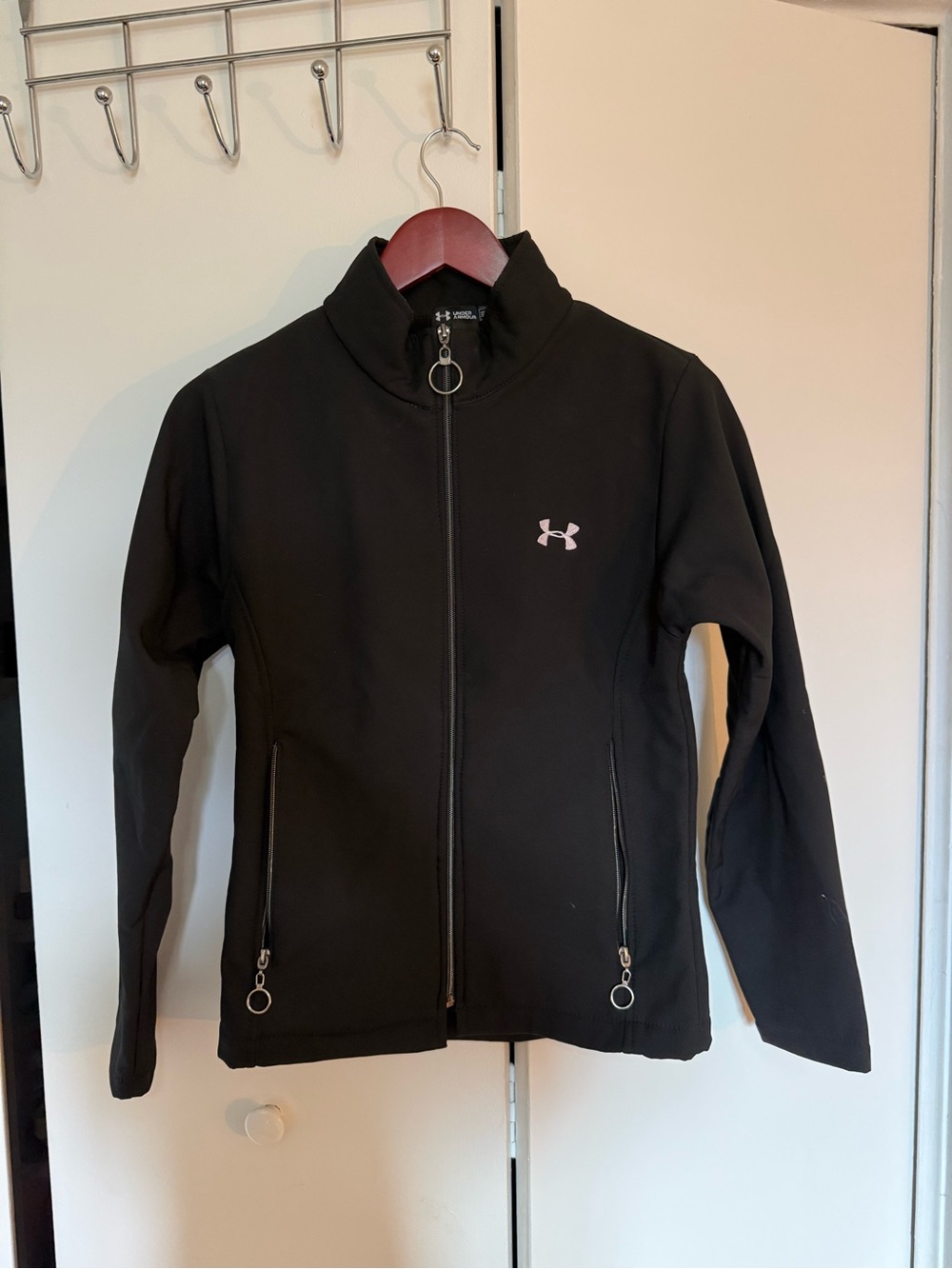 Under Armour Women's Black Full-Zip Utility Jacket with Ring Zippers